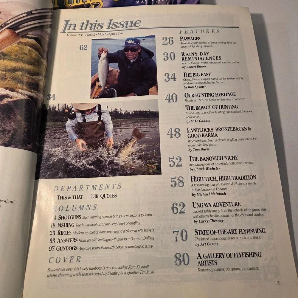 Sporting Classics Magazine‎ 1996 Lot Of 6 Hunting & Fishing Collectible